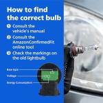 Philips H11 Vision Upgrade Headlight Bulbs, 2 Pack