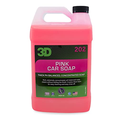3D Pink Car Wash Soap - pH Balanced 1 Gallon