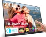 Portable 23.8" Touchscreen Monitor with Built-in Speaker
