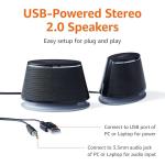 Amazon Basics USB-Powered 2.0 Speakers for PC