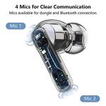 FEDIKER SW4 Wireless Earbuds for Gaming and Work