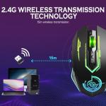 UHURU Rechargeable Wireless Gaming Mouse, 12000 DPI