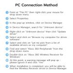 Mcbazel Wireless USB 2.0 Gaming Receiver Adapter for Microsoft Xbox 360 Desktop PC Laptop Gaming - Black