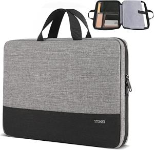 Ytonet Laptop Sleeve Case 17 17.3 Inch, Slim Water Resistant TSA Laptop Cover with Handle Protective Computer Carrying Case Compatible with HP Dell Lenovo Asus Notebooks, Grey