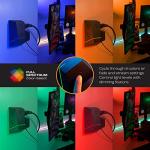 Titan 6-Outlet Surge Protector, LED Light Strip with Full Spectrum Color-Select, Outlet Extender, Compatible with Power Gaming PC, Laptop, Computer Setup, PS4, PS5, Xbox, Black, 57365