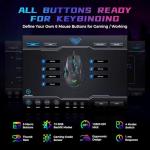 AULA Gaming Mouse, 12800 DPI RGB Wired Gaming Mouse with 13 Backlit Modes & 6 Programmable Macro Buttons, PC Gaming Mice Support DIY Keybinding, Mouse Gamer for Laptop PC Mac, universal, Black