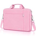 Ferkurn Laptop Bag Case for Women Men Computer Bag Compatible with HP Envy Pavilion Omen/LG Gram/MSI/Dell Inspiron XPS/Lenovo/Acer, Shoulder Strap Carrying Messenger Briefcase, Pink, 15.6 16 Inch