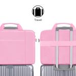 Ferkurn Laptop Bag Case for Women Men Computer Bag Compatible with HP Envy Pavilion Omen/LG Gram/MSI/Dell Inspiron XPS/Lenovo/Acer, Shoulder Strap Carrying Messenger Briefcase, Pink, 15.6 16 Inch