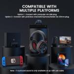 EKSA E900 Pro USB Gaming Headset for PC - Computer Headset with Detachable Noise Cancelling Mic, 7.1 Surround Sound, 50MM Driver - Headphones with Microphone for PS4/PS5, Xbox One, Laptop, Office