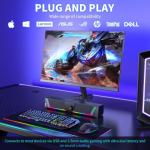 Computer Speakers, 2 in 1 PC Speaker , Gaming Speakers for PC Computer Laptop Desktop Monitor, RGB Speakers with Touch Sensitive Lighting, USB Powered 3.5mm Aux（Package Only Two Speaker, No Soundbar）