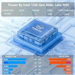 FUNYET Laptop Computer, Gaming Laptop 2025 Windows 11 Pro, 16 Inch Lap Top PC, 16GB RAM 512GB SSD, Intel 12th Gen N95 Processor(up to 3.4GHz), Backlit Keyboard, Fingerprint Unlock, FHD 1920 * 1200