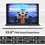 Gaming Laptop N5095, 15.6 Inch Laptop Computer, Laptops 24GB RAM 1TB SSD,Laptops Gamer 180 Angle Opening, Fingerprint Unlock Backlit Keyboard 1920X1080 FHD IPS WiFi5 for Student Business Work