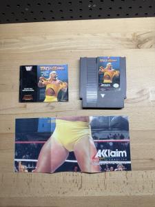 Hulk Hogan 1988 WrestleMania NES Game with Poster