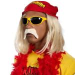 Hulk Hogan Red Bandana Wig and Mustache Set