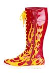 Hulk Hogan Wrestling Boots with Flame Design - Size 10