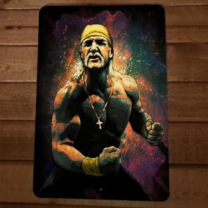 Hulk Hogan Flexing Metal Wall Art 8x12