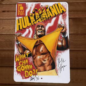 Hulk Hogan Hulkamania 8x12 Metal Wall Sign