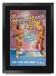 Hulk Hogan Ultimate Warrior Signed WrestleMania Poster