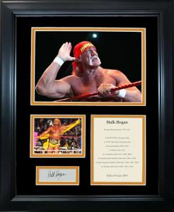 Framed Hulk Hogan Hall of Fame Photo Collage