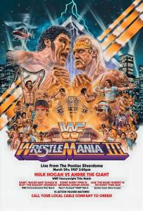 Hulk Hogan WrestleMania III Poster: Andre vs Hulk