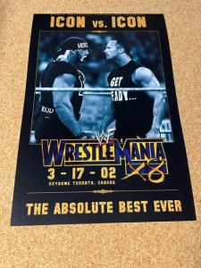 Wrestle Mania X8 Hulk Hogan and The Rock Poster