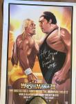 Signed Hulk Hogan WrestleMania 3 Poster - Rare