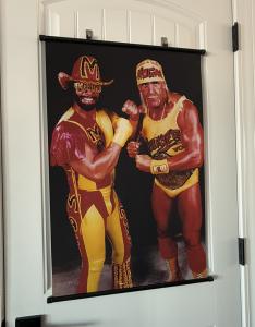 Hulk Hogan & Randy Savage Retro Banner Poster