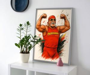 Hulk Hogan Canvas Print - Hulkamania Wall Decor