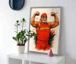 Hulk Hogan Canvas Print - Hulkamania Wall Decor
