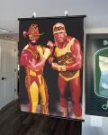 Hulk Hogan & Randy Savage Retro Banner Poster