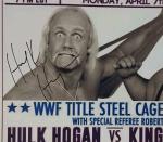Hulk Hogan Signed WrestleMania 2 Match Poster
