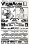 WWE Wrestlemania 3 Hulk Hogan vs. Andre Poster