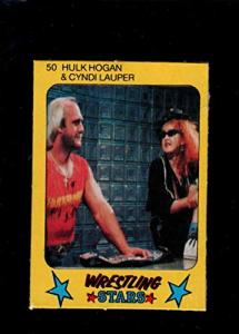 1986 Hulk Hogan & Cyndi Lauper Trading Card