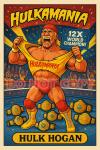 Hulk Hogan "HULKAMANIA" Celebration Parody Art Card