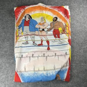 Hulk Hogan Retro Twin Bed Flat Sheet 1985