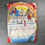 Hulk Hogan Retro Twin Bed Flat Sheet 1985