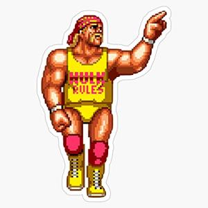 Hulk Hogan Red & Yellow Bumper Sticker Decal