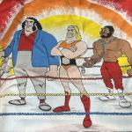 Hulk Hogan Retro Twin Bed Flat Sheet 1985