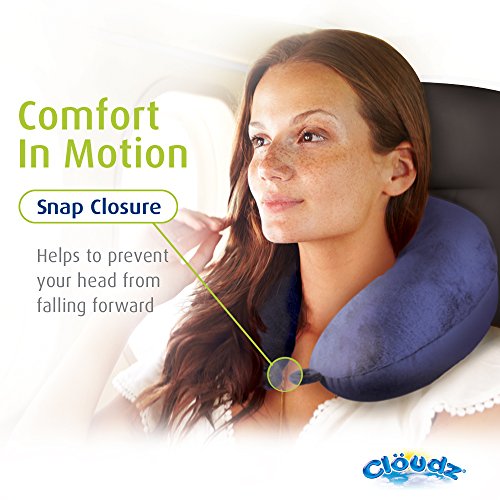 Cloudz Navy Microbead Neck Pillow for Travel