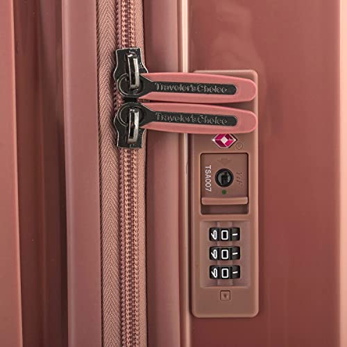 26" Pink Rose Trunk Spinner Luggage