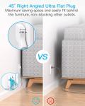 Flat Plug Power Strip with USB Ports for Travel