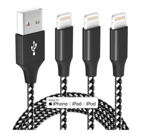 10 FT Fast Charging Lightning Cables 3 Pack