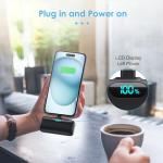 Compact 5000mAh USB-C Power Bank with LCD Display
