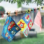 Portable Retractable Clothesline with 12 Clips