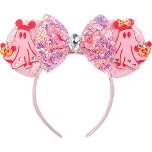 Pink Sequin Halloween Mouse Ears Headband