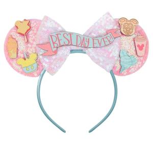 Pink "Best Day Ever" Mouse Ears Headband