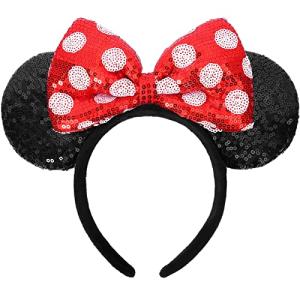 Shiny Polka Dot Mouse Ears Headband for Cosplay