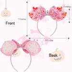 Pink Sequin Halloween Mouse Ears Headband