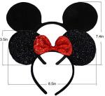 FANYITY Christmas Mouse Ears Headbands, 2 Pack