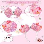 Pink Sequin Halloween Mouse Ears Headband
